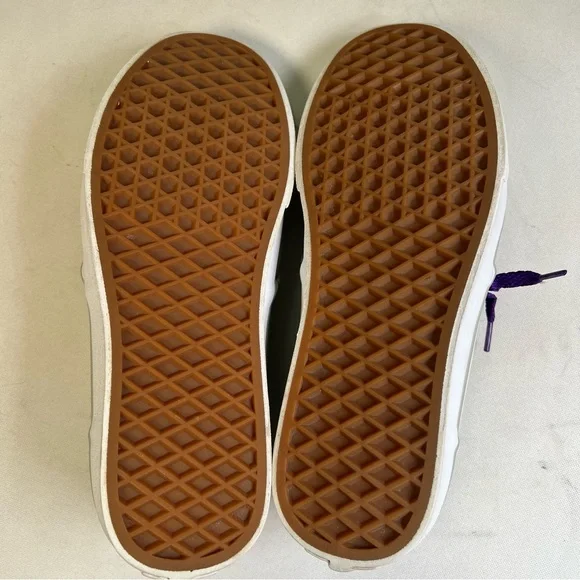 Vans AUTHENTIC Mens Womens Grey Purple Low Top Skateboard Shoes Sz 8 like new - Picture 7 of 12